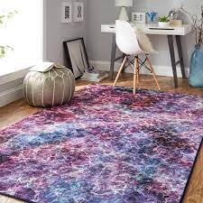mohawk prismatic fractal purple 5 x 8 area rug