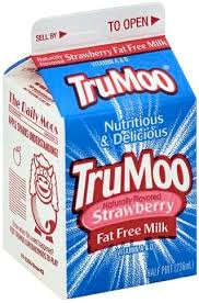 trumoo fat free strawberry milk 0 5