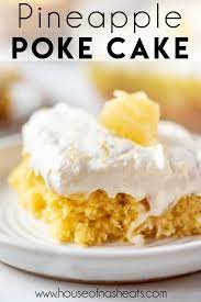 Pineapple Poke Cake With Cream Cheese Frosting gambar png
