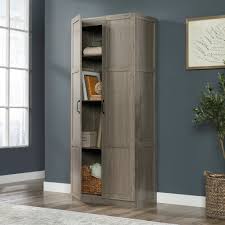 sauder storage cabinet silver sycamore