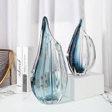 Elegant Blue Swirl Vase Apollobox