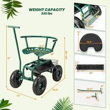 Metal Rolling Garden Cart
