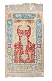 fine silk prayer rug iran 20th century