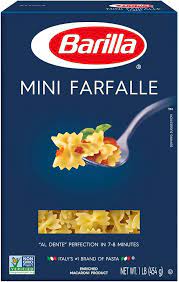 Mini Farfalle Pasta | Mini Bow Tie Pasta | Barilla gambar png