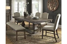 Find your perfect dining table set at our discount prices. Johnelle Dining Table And 4 Chairs And Bench Set Ashley Furniture Homestore