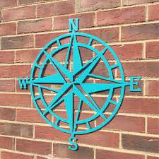 Steel Nautical Star Compass Wall Art