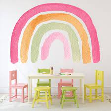 Watercolour Rainbow Baby Nursery Wall