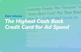 Highest daily cash back with no annual fee. The Highest Cashback Credit Card For Ad Spend Funneldash