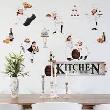Runtoo Chef Kitchen Wall Art Stickers