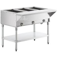 natural gas steam table with undershelf