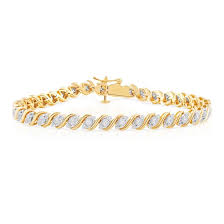 yellow gold tennis bracelet
