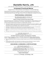 Resume For Licensed Practical Nurse Licensed Practical Nurse Resume