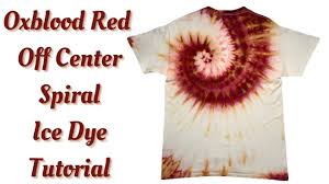 tie dye designs oxblood red off center