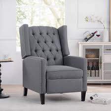 Urtr Gray Fabric Upholstered Reclining