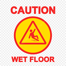 caution wet floor sign royalty free