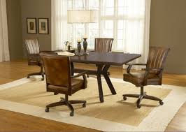 Conference chairs gaming chairs desk chairs for home office chairs kids desk chairs. Hillsdale Grand Bay Cherry 5 Piece Rectangle Dining Set With Caster Chairs 4379dtbrtcc Hillsdale Furniture