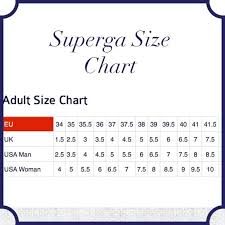 Superga Size Chart Sizing Differs From Pm Nwt
