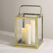 Open Box Miro Gold And Glass Lantern