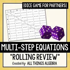 Multi Step Equations Dice Game Multi
