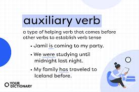 auxiliary verbs meaning and exle