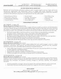 Human Resources Assistant Resume Objective Lovely Human Resources