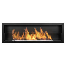 Black Bio Fireplace S Line 3d 120 X 40