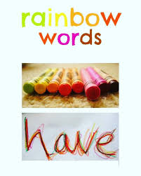 ACE KIDS Phonics & Grammar Classes - Trick-to-teach-tricky words:- Rainbow  writing is a fun way to use repetition to help practice spelling words and  sight words. It's a simple process where you