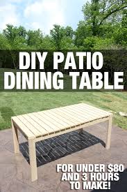 How To Build A Patio Dining Table How