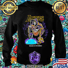 Clothes men's and women's, the ink is pressed into the fabric permanently. Skeleton Death Los Angeles Lakers Trouble In The Bubble Shirt Hoodie Sweater Long Sleeve And Tank Top