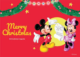 mickey and minnie mouse christmas card