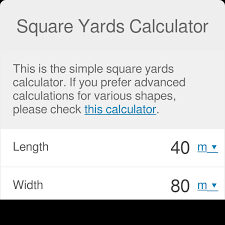 Square Yards Calculator Simple Yardage