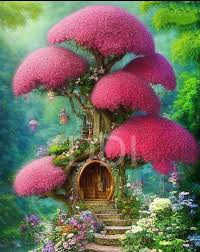 Enchanting Fantasy Fairy House Amidst A
