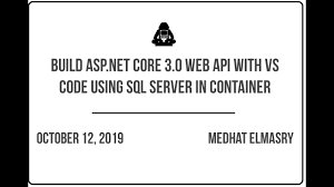 build asp net core 3 0 web api with vs