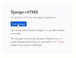 django messages framework with htmx