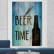 Wall26 Canvas Wall Art Bottle Of Beer On Vintage Style Wood Background Gallery Wrap Modern Home Decor Ready To Hang 16x24 Inches Size 24 X