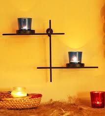 Buy Black Metal Oval Wall Candle Holder