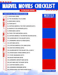 However, nerds like me who followed mcu from the very start had no choice but to watch mcu movies in order of release. Best Way To Watch Marvel Movies In Order And Free Pdf Checklist