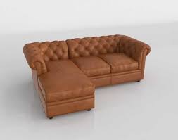 3d potterybarn chesterfield leather