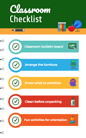 Classroom Checklist Infographic Template