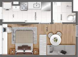 Economic Studio Apartment Layout Plans