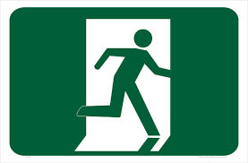 Emergency Exit Signs Reflective Exit