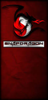 logo snapdragon red amoled black