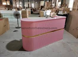 pink salon reception desk