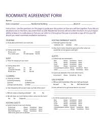 40 Free Roommate Agreement Templates Forms Word Pdf