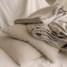 Natural Linen Sheet Set In Flax Color