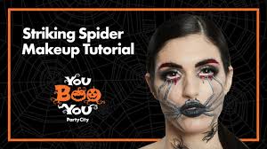 striking spider face halloween makeup
