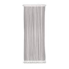 white solid rod pocket sheer curtain