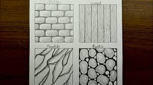 brick wood marble rock drawings