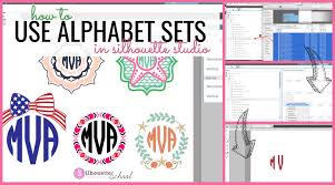 How To Use Svg Alphabet Sets In Silhouette Studio Monogram