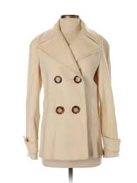 Details About Michael Michael Kors Women Ivory Wool Coat Sm Petite